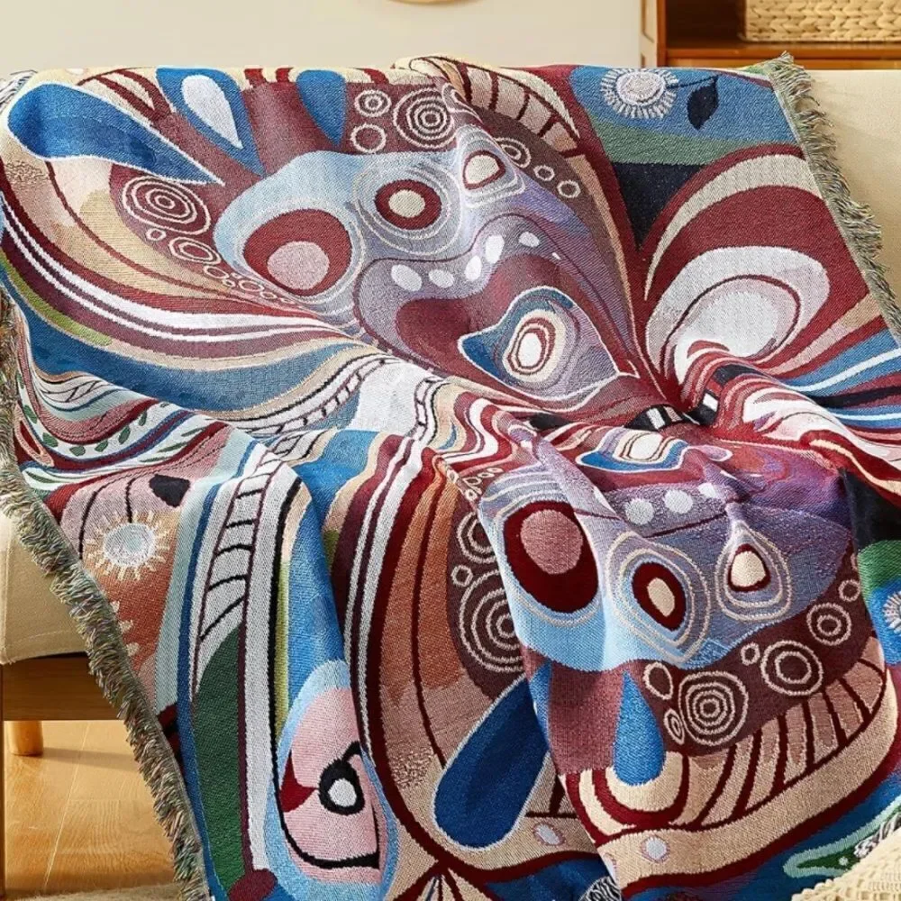 Western Boho Couch Throw Blanket